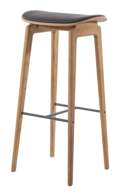 NY11 Bar Chair 75 cm NaturalBlack 41599 | Barstolar NY11 Barstol 75 cm natur läder, Norr11 Solhem Inredning
